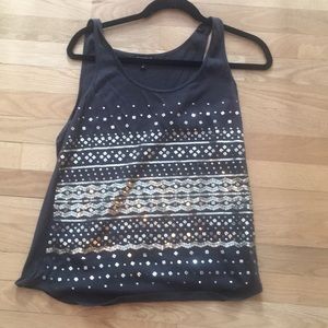 Express sequin tank top